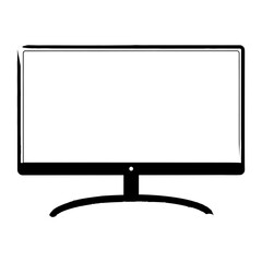 lcd monitor isolated vector icon