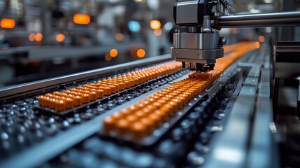Automated case packer loading boxes of medicines into shipping cartons