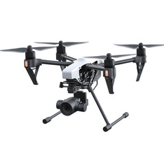 flying drone isolated on transparent background drone png