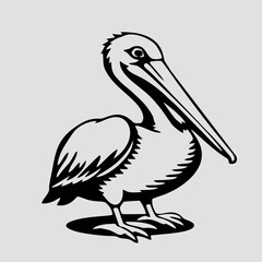 design logo icon illustration  art pelican