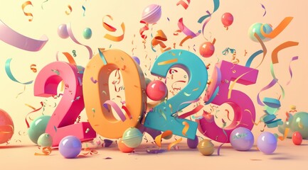 Obraz premium 3D Illustration of Colorful 