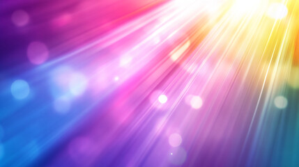 Colorful rays of light create a vibrant atmosphere in a bright, abstract background
