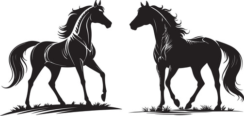 hors-silhouette-vector