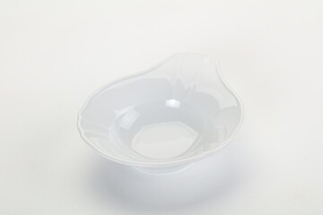 White ceramic empty bowl dishware