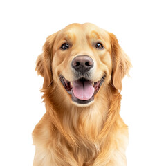 Golden retriever with a friendly expression