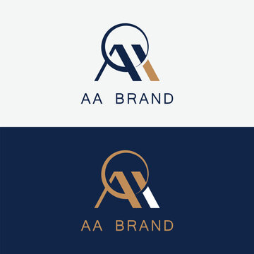 AA letter logo design template elements. Modern abstract digital alphabet letter logo. Vector illustration.
