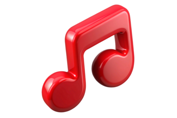 3d music note on Transparent Background