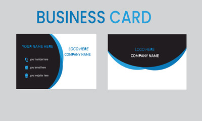  business card design . double sided business card template modern and clean style