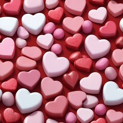 Obraz premium Hearts on Parade