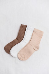  Ribbed Socks beautifully designed in various Earthy Tones for you