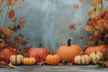 Autumn pumpkin images for Halloween and autumn design