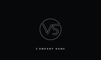 VS, SV, V, S Abstract Letters Logo Monogram