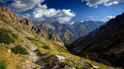 Fototapeta premium Majestic Mountain Valley Scenic Landscape