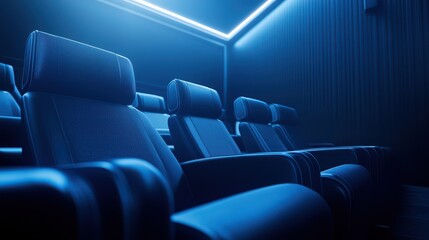 Fototapeta premium A captivating glimpse of empty red velvet seats in grand theater, scene of anticipation and artistic grandeur