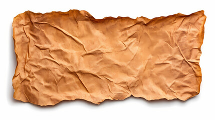 Obraz premium Vintage parchment paper texture isolated on white background, cutout. Parchment. Illustration