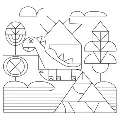Dinosaur Coloring Book Pages for Kids