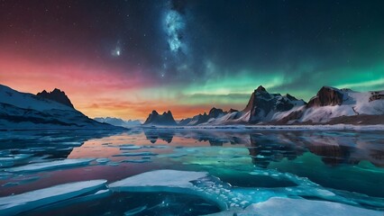 sunrise over the lake