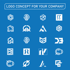 Alphabet logo concept vector art illustration.