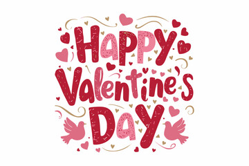 Happy Valentine's Day Typography' graphics, perfect for t-shirt designs,