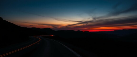 sunset in the mountains