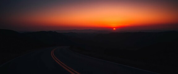 sunset in the mountains