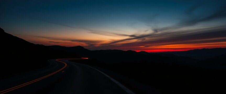 sunset in the mountains
