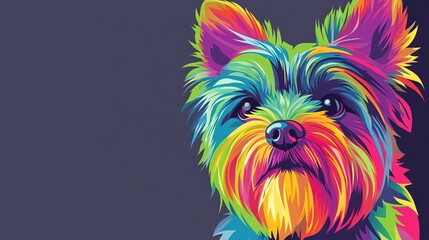 Naklejka premium Colorful portrait of a Yorkshire Terrier. (5)