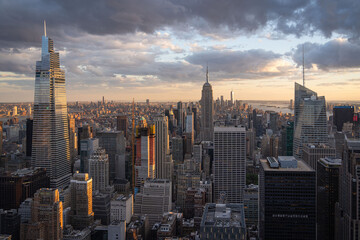 Fototapeta premium the empire state building sunset