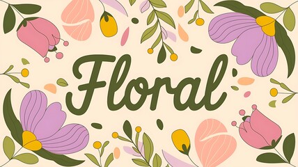 Fototapeta premium Pastel Bloom Vibrant Floral Elegance