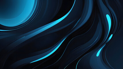 abstract Dark grainy background, glowing blue abstract noise texture shape on black banner poster header backdrop