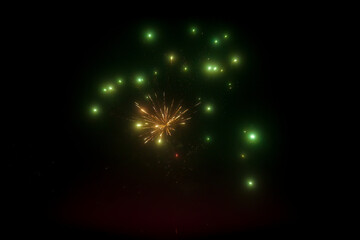 Obraz premium beautiful firecracker on the dark sky