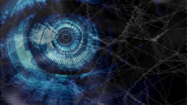 abstract background with matrix eye circles