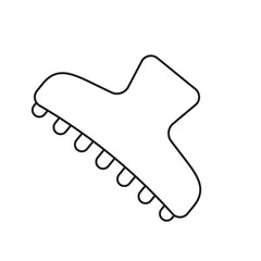 line drawing, vector illustration, hair clip, isolated, white background, black line, coloring, icon, beauty, cosmetics, fashion, hair, hairstyle, lineart