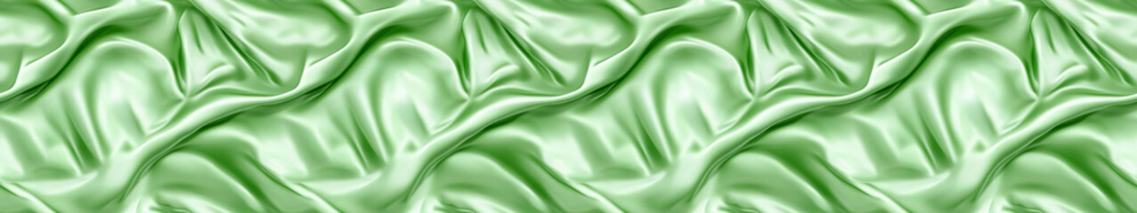 Seamless green water ripple silk background banner design  
