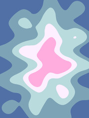 Pink blue green abstract design. Illustration for banner, poster.