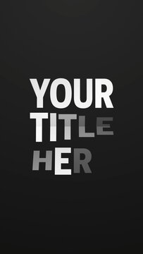Animated Airport Style Letters Text (Vertical Social Story Format)