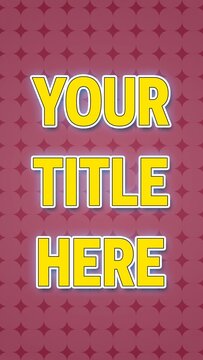 Animated Comic Dots Cartoon Title (Vertical Social Story Format)