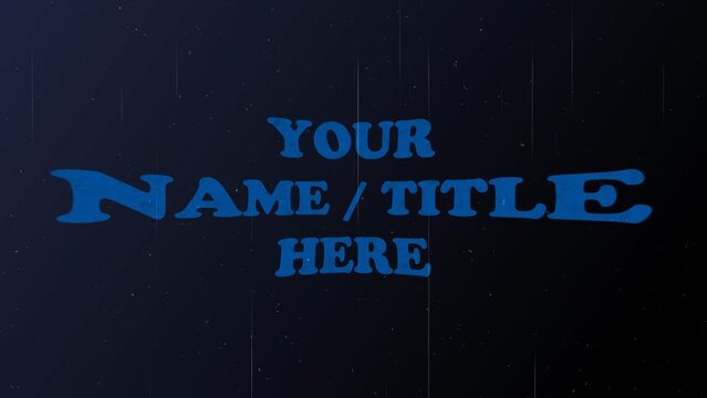 Cartoon Grunge Distorted Title Intro