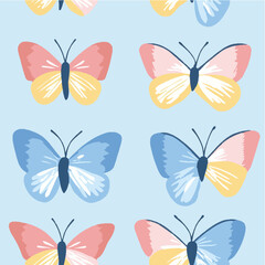 Illustration vector of Butterfly Seamless Pattern