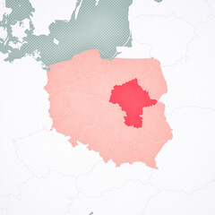 Map of Poland - Mazovia
