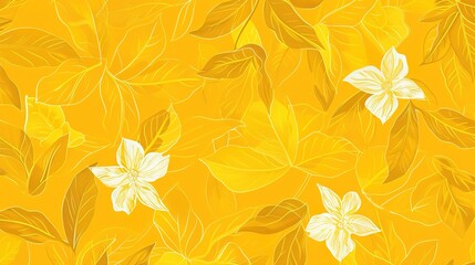 canary yellow seamless pattern wallpaper