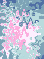 Pink blue green abstract design. Illustration for banner, poster.