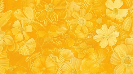 canary yellow seamless pattern wallpaper