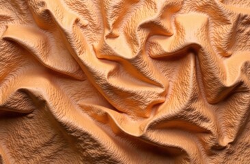 abstract background of crinkled paper in brown and yellow tones, textures and natural creases....