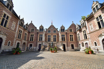 Fototapeta premium Orléans, France. A view of the facade of Hôtel Groslot, taken on August 22, 2024.