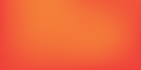 Dots halftone orange color pattern gradient texture with technology digital background. Dots pop art comics with summer background. vector ilustration