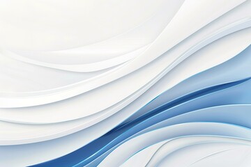 Fototapeta premium Abstract blue and white flowing curves. Modern design background.