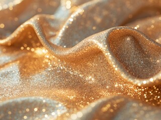 Shiny golden background with glitter texture.