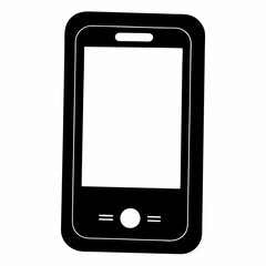 Modular Smartphone Black Silhouette Vector