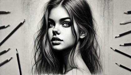 portrait of a woman generative Al